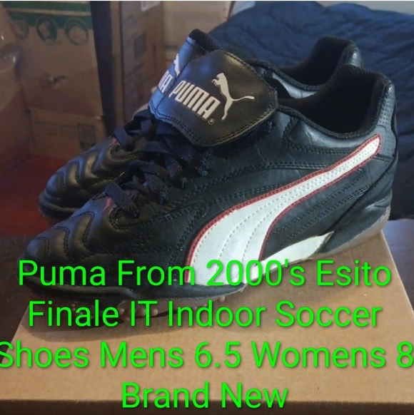 Puma From 2000's Esito Finale IT Indoor Soccer Shoes Mens 6.5 Womens 8 Brand New - Picture 1 of 8